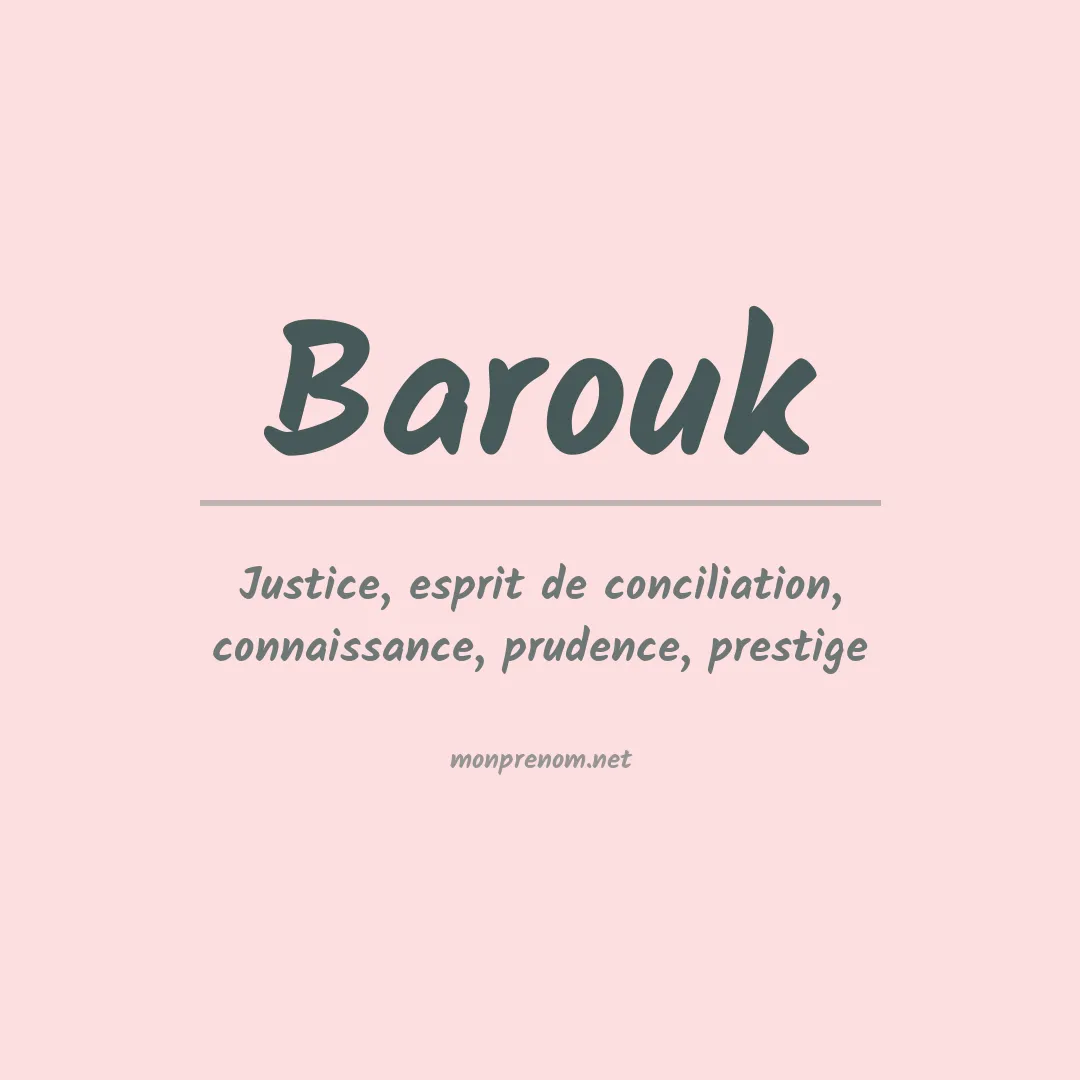 Signification du prénom Barouk