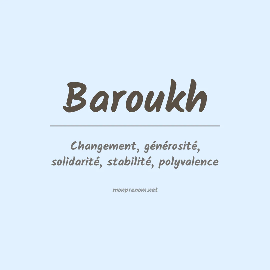 Signification du prénom Baroukh