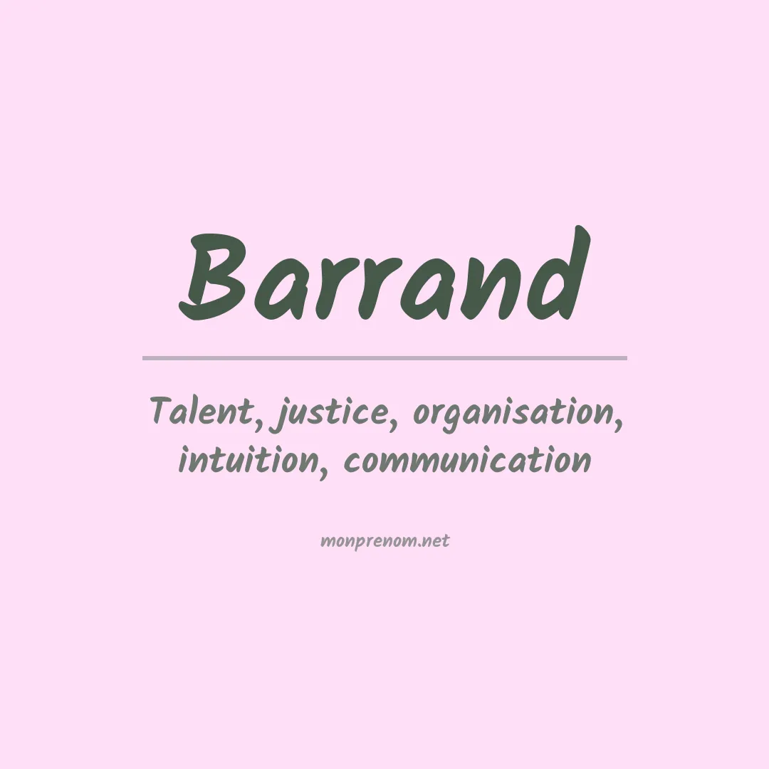 Prénom Barrand