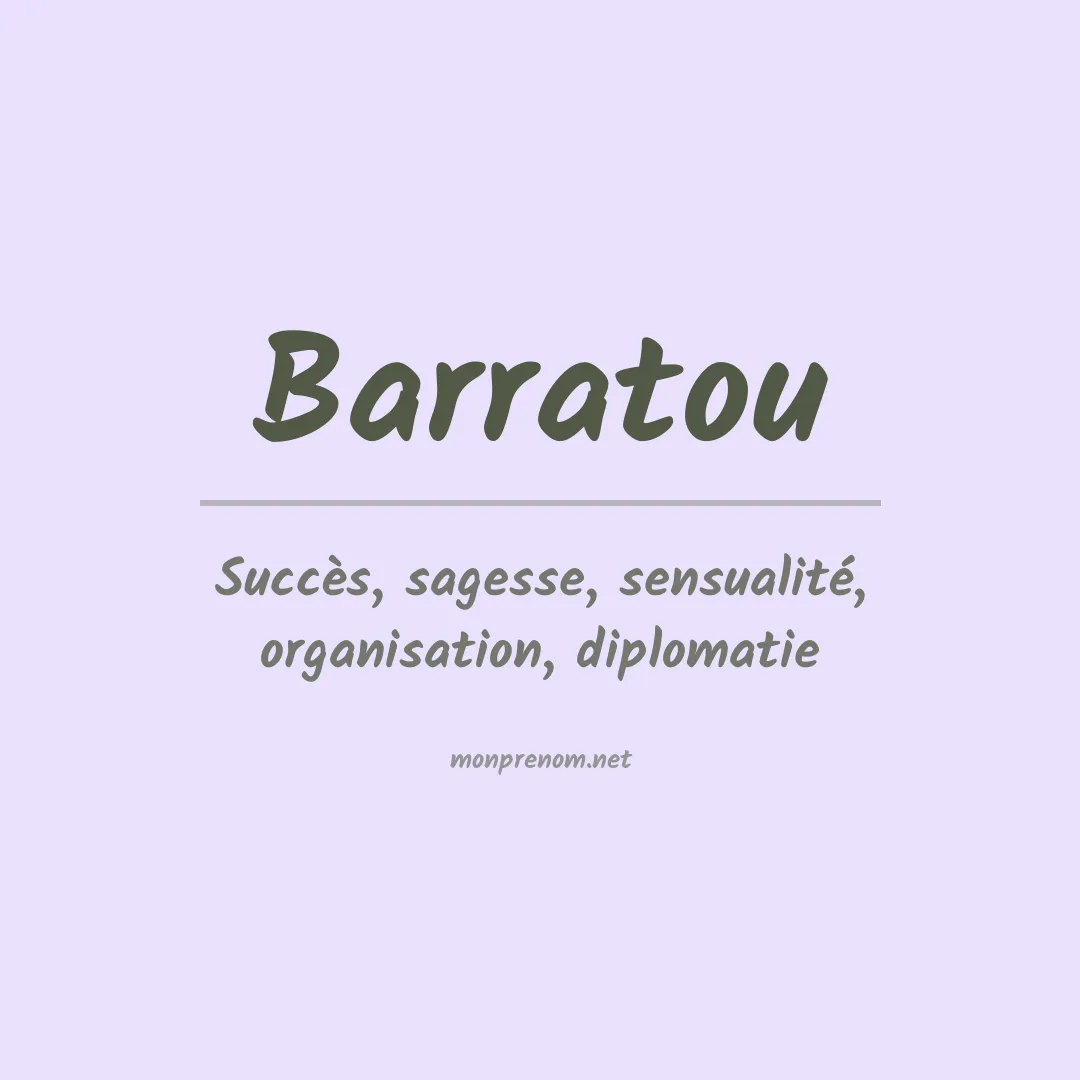 Signification du prénom Barratou
