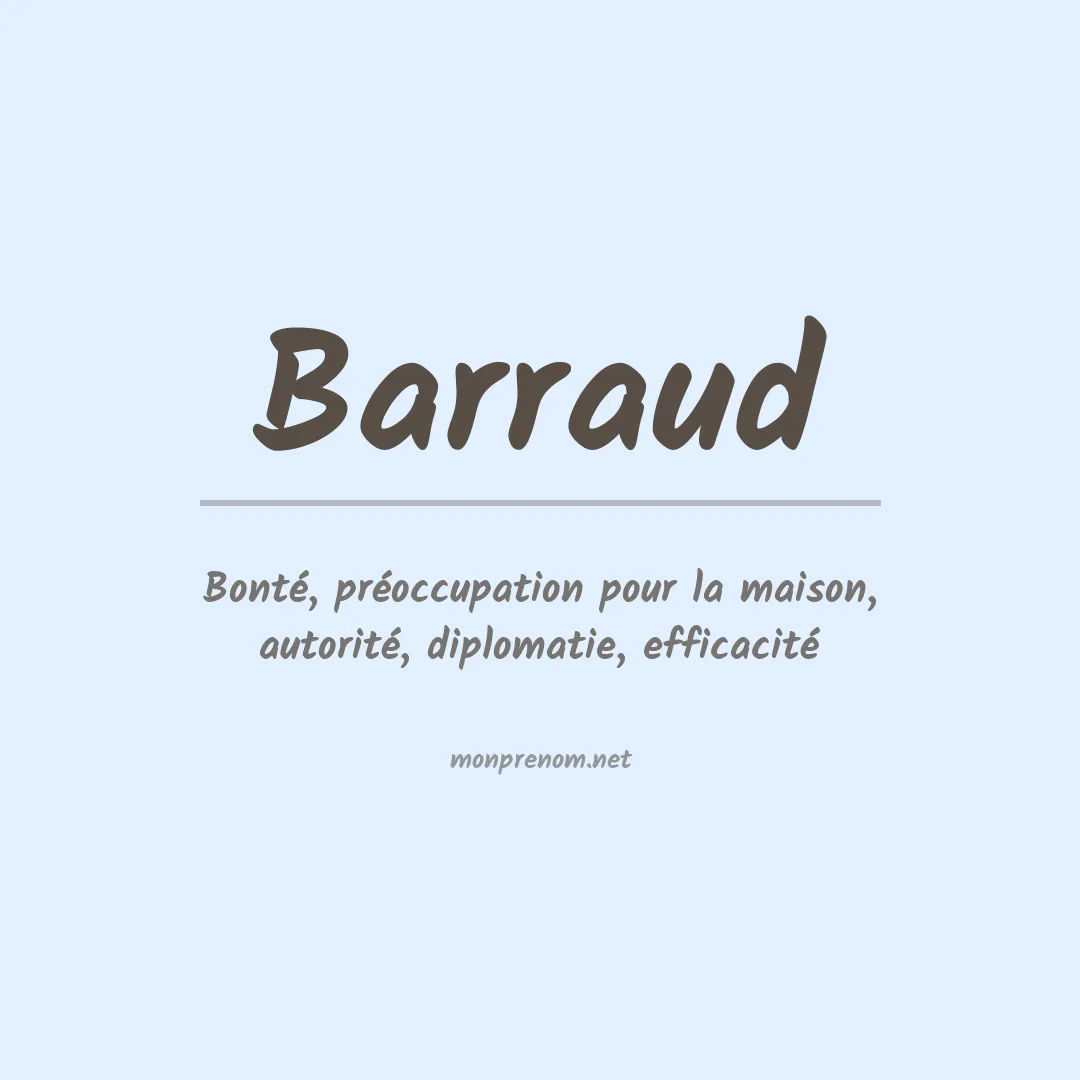 Signification du prénom Barraud