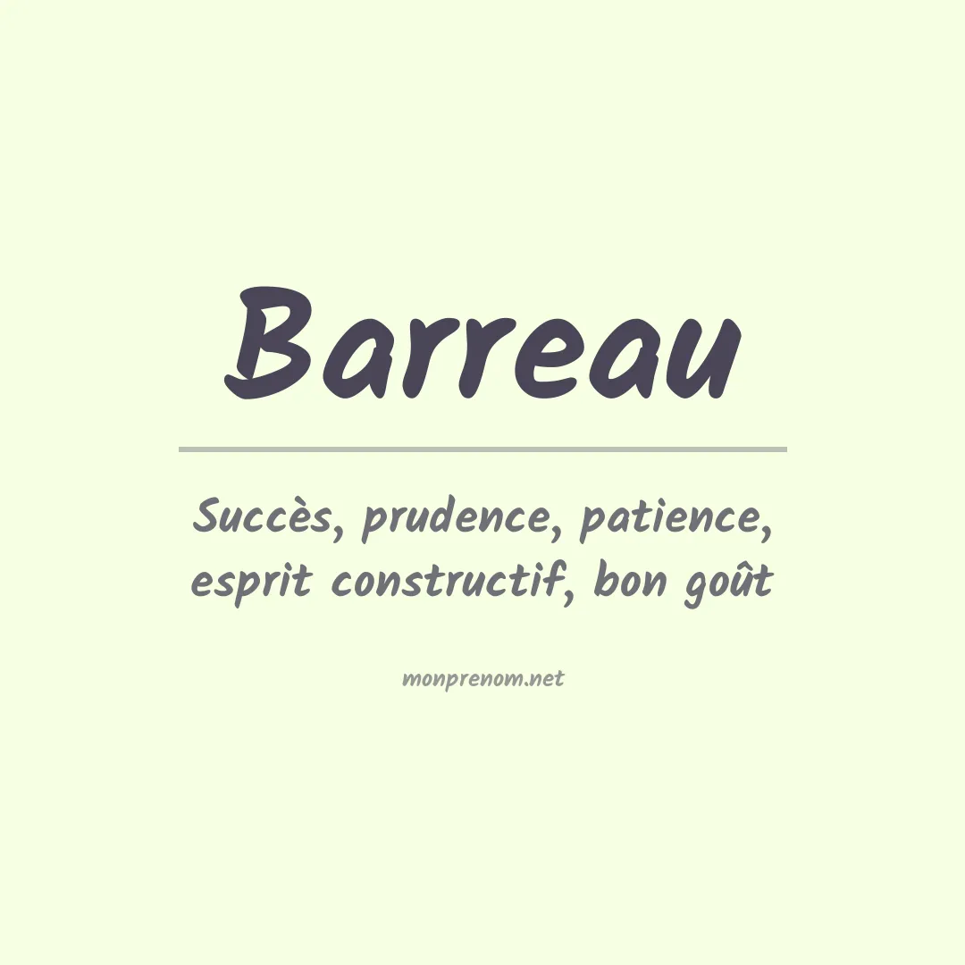 Prénom Barreau