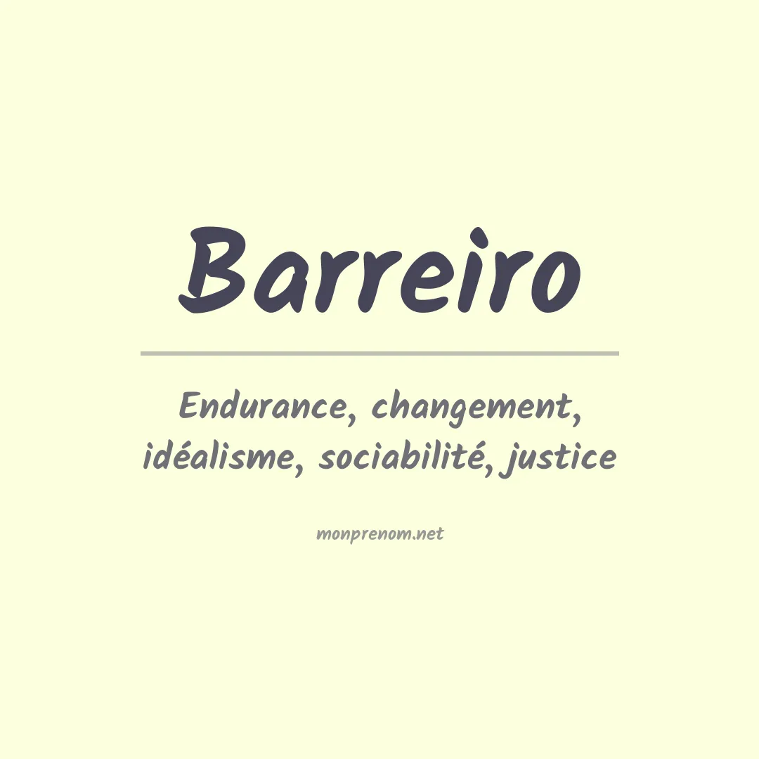 Prénom Barreiro