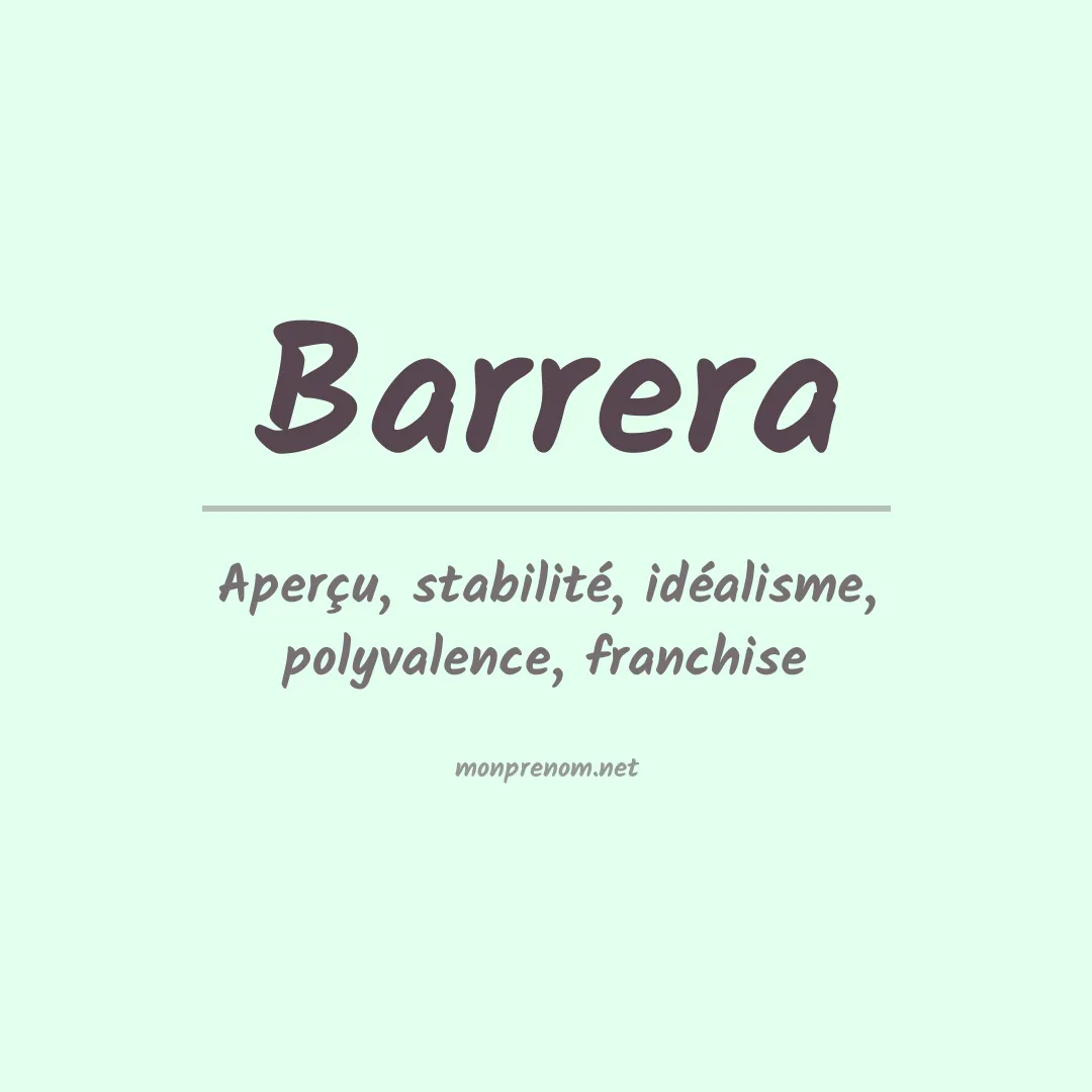 Prénom Barrera