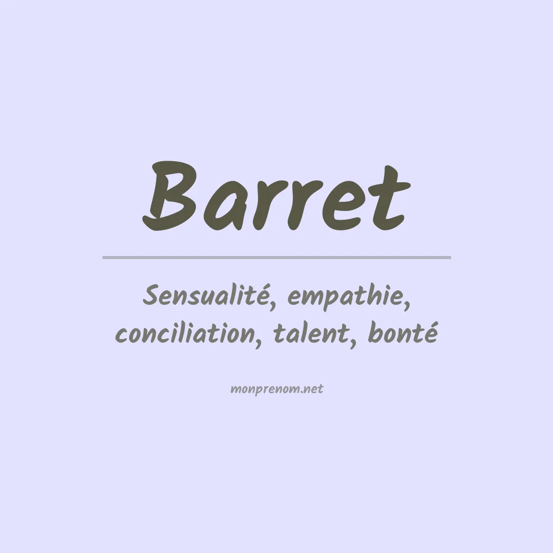 Prénom Barret