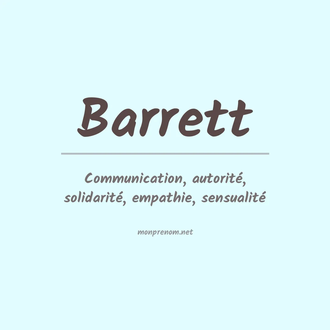 Prénom Barrett