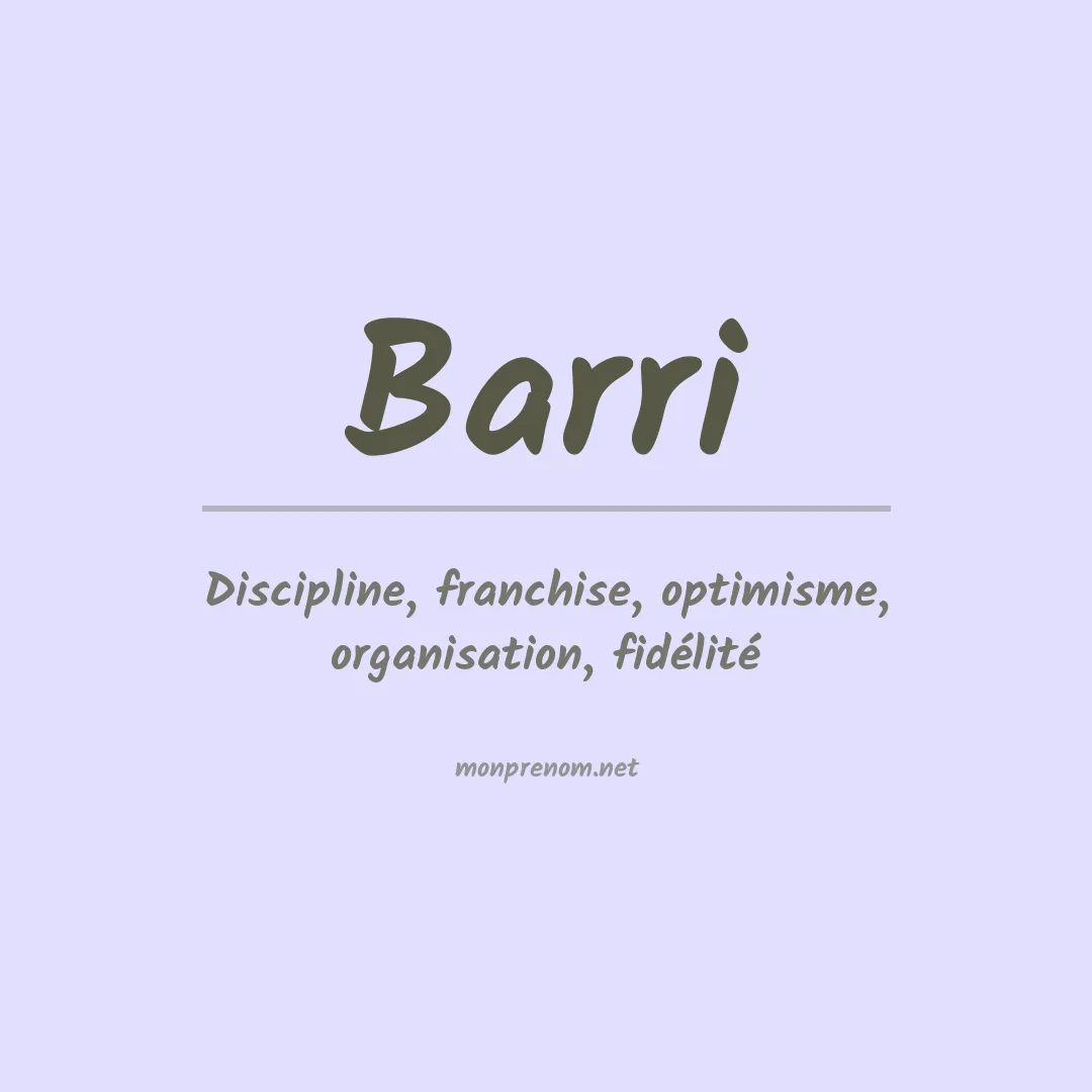 Signification du prénom Barri