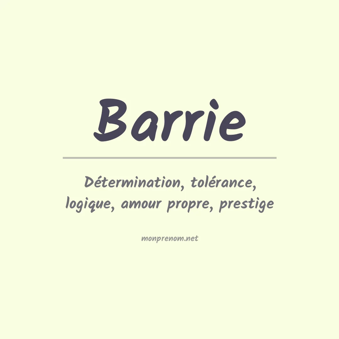 Prénom Barrie