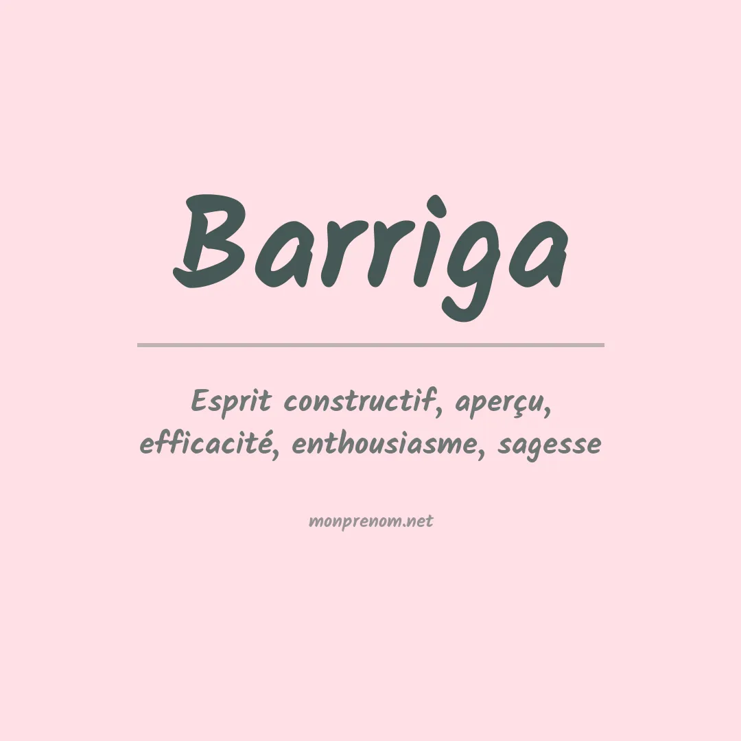 Prénom Barriga