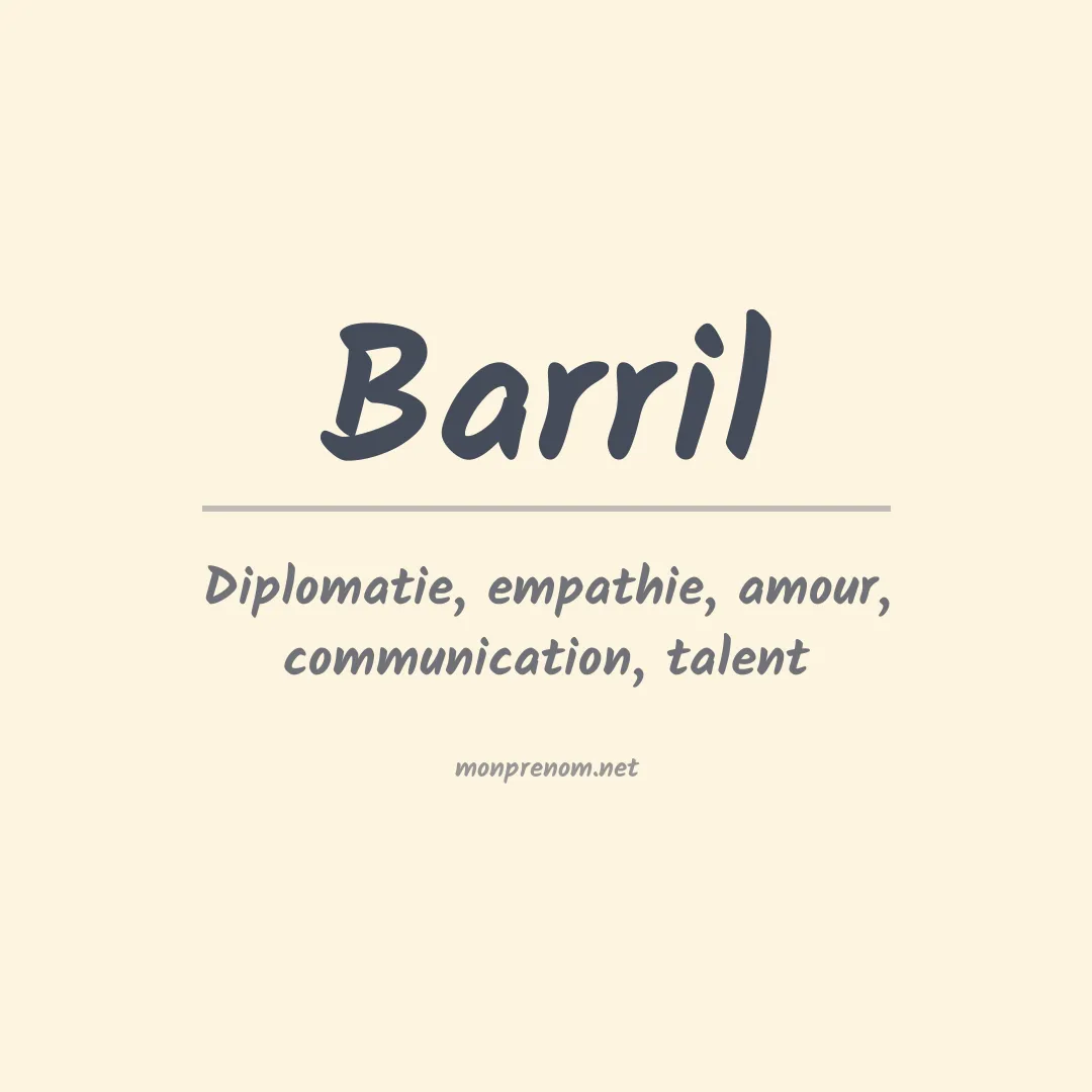 Signification du prénom Barril