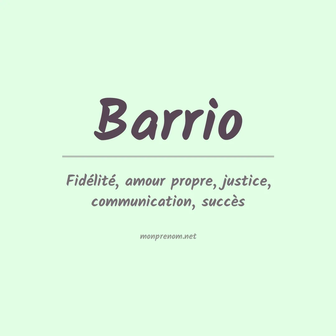 Prénom Barrio