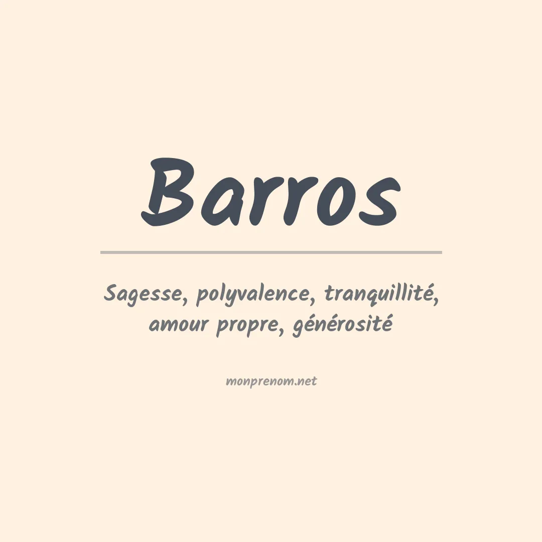 Prénom Barros