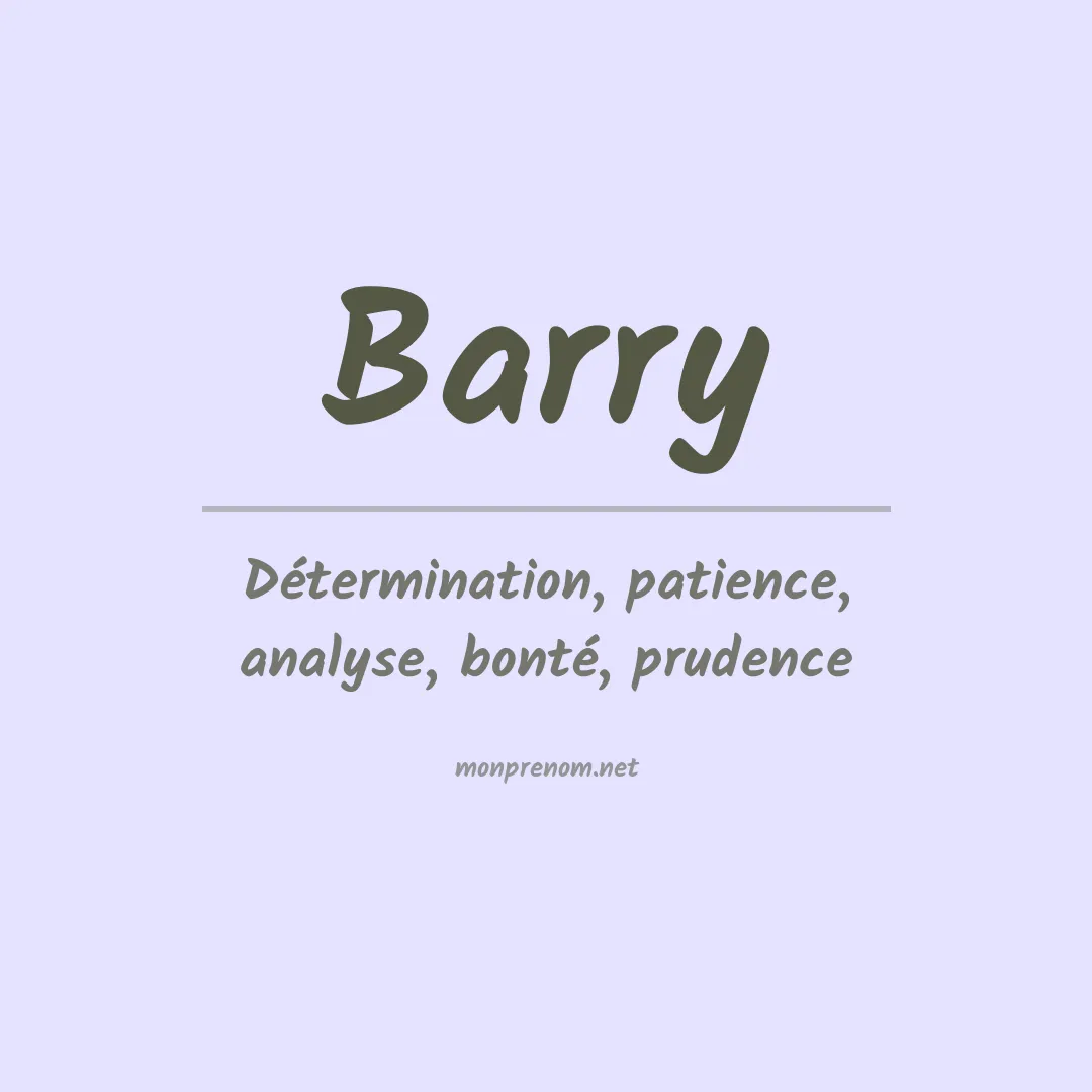 Prénom Barry