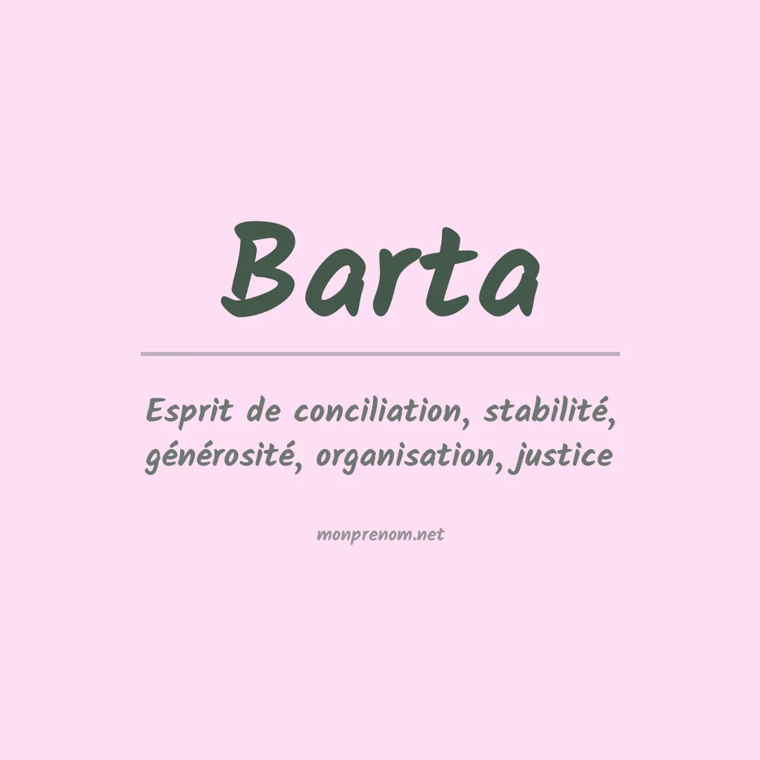 Prénom Barta