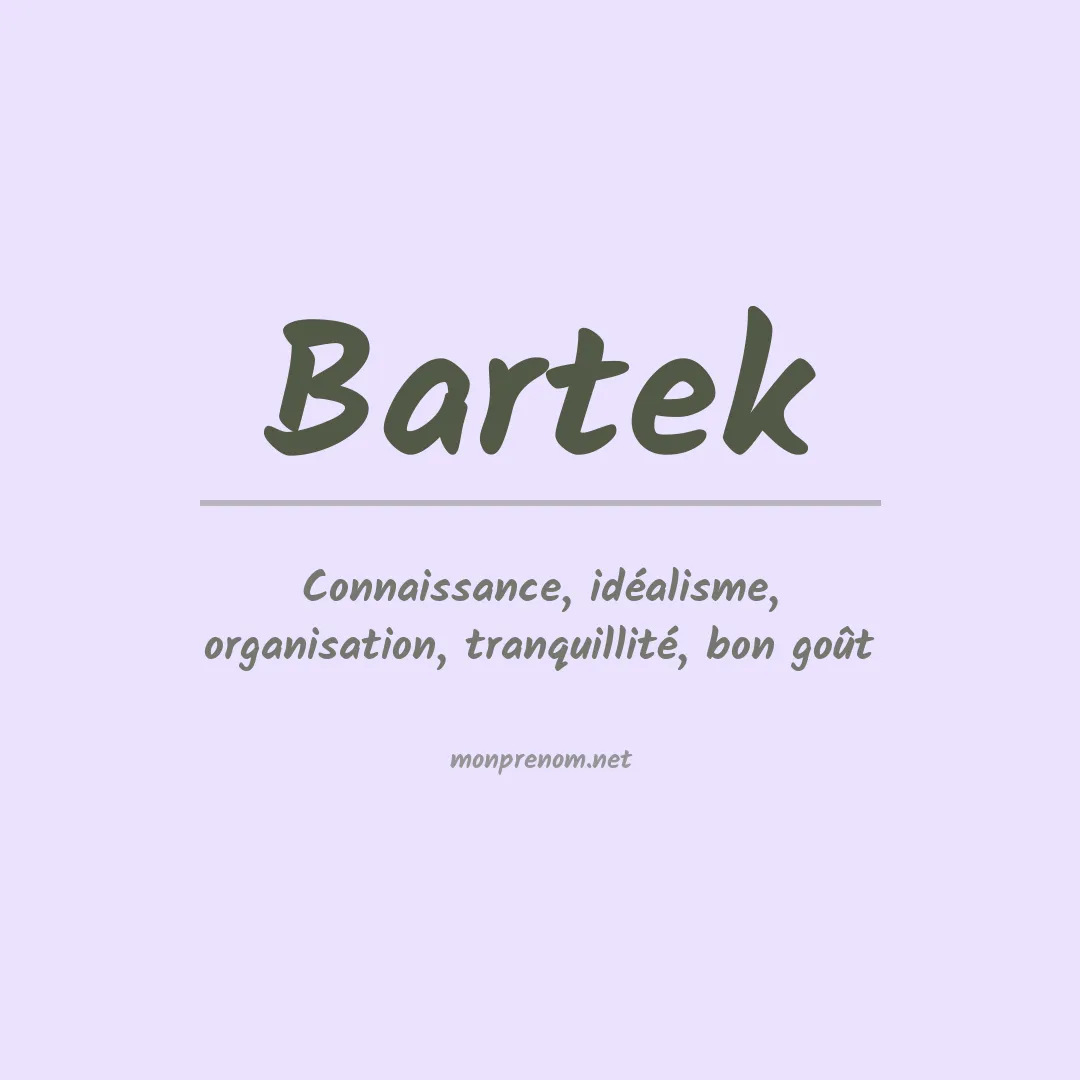 Prénom Bartek