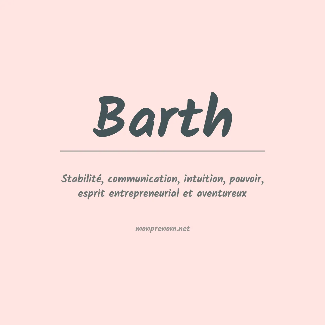 Prénom Barth
