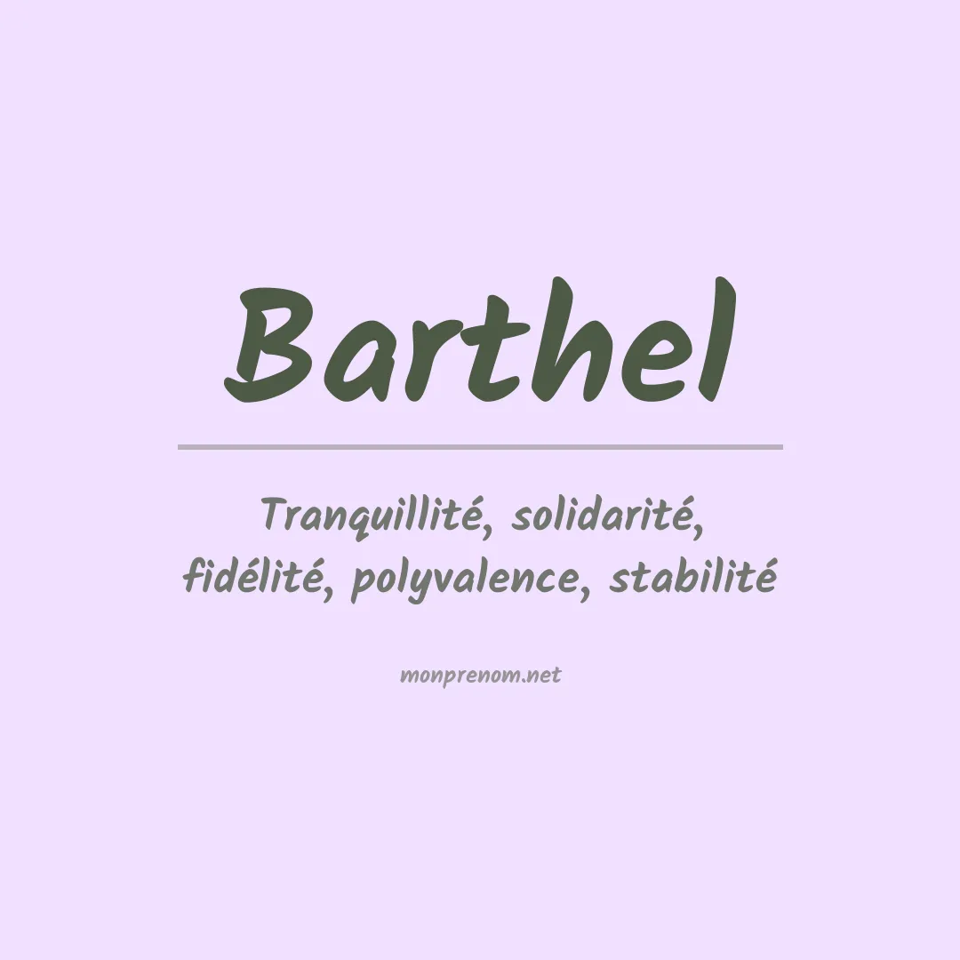 Prénom Barthel