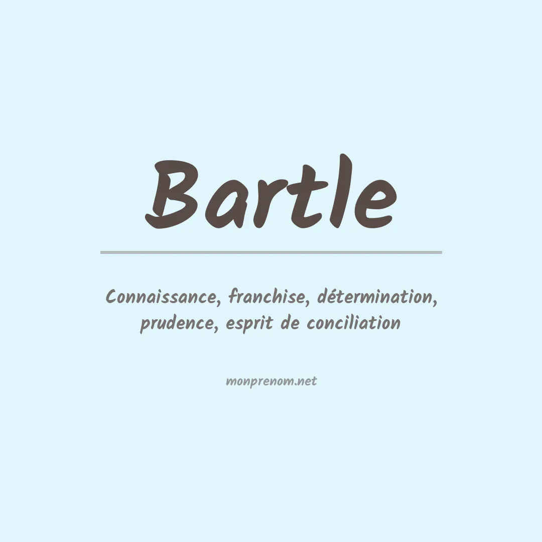 Prénom Bartle