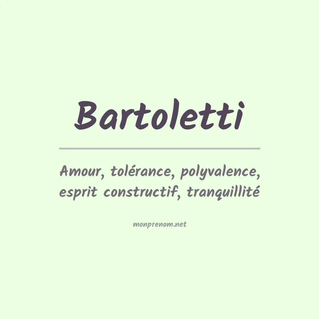 Prénom Bartoletti