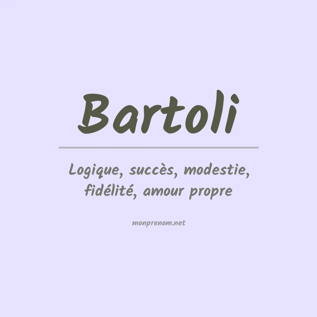 Prénom Bartoli