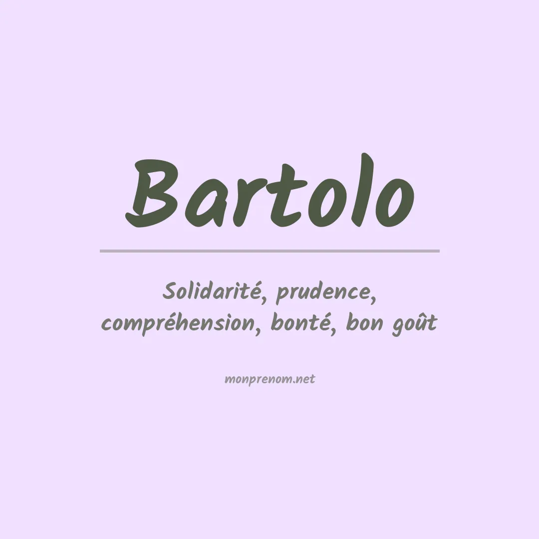 Prénom Bartolo