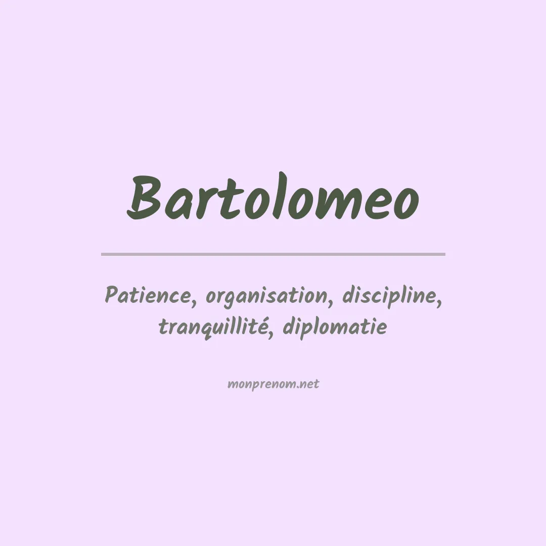 Prénom Bartolomeo