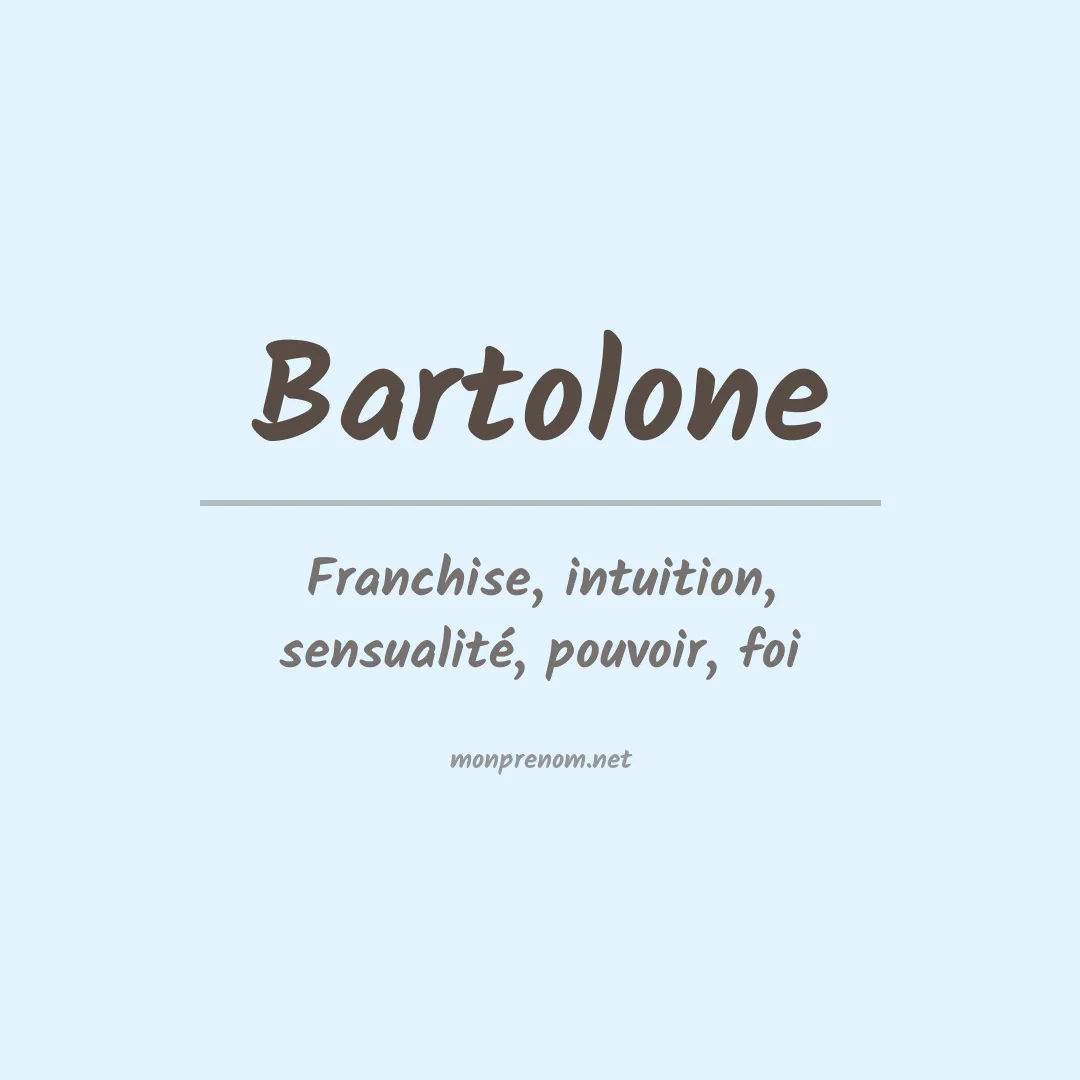 Prénom Bartolone