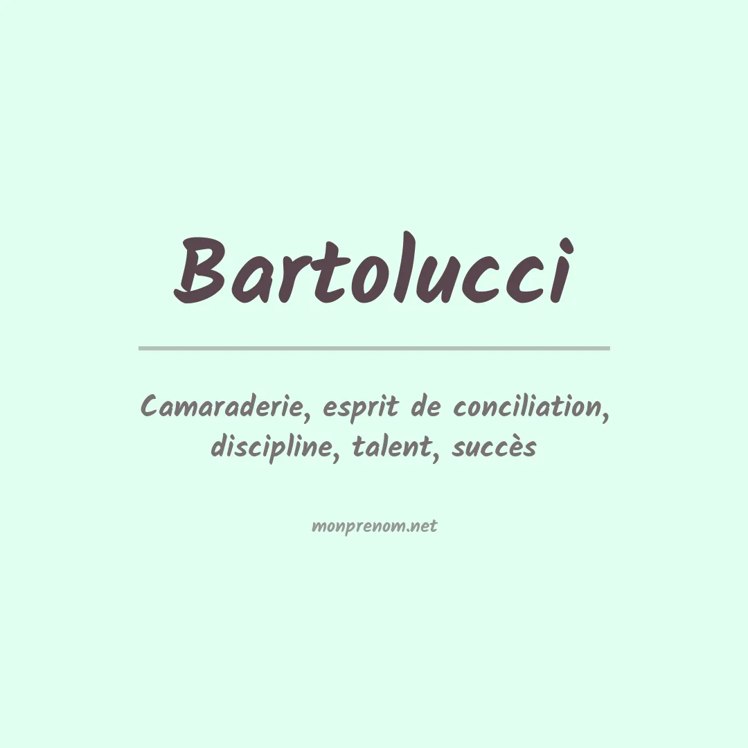 Prénom Bartolucci