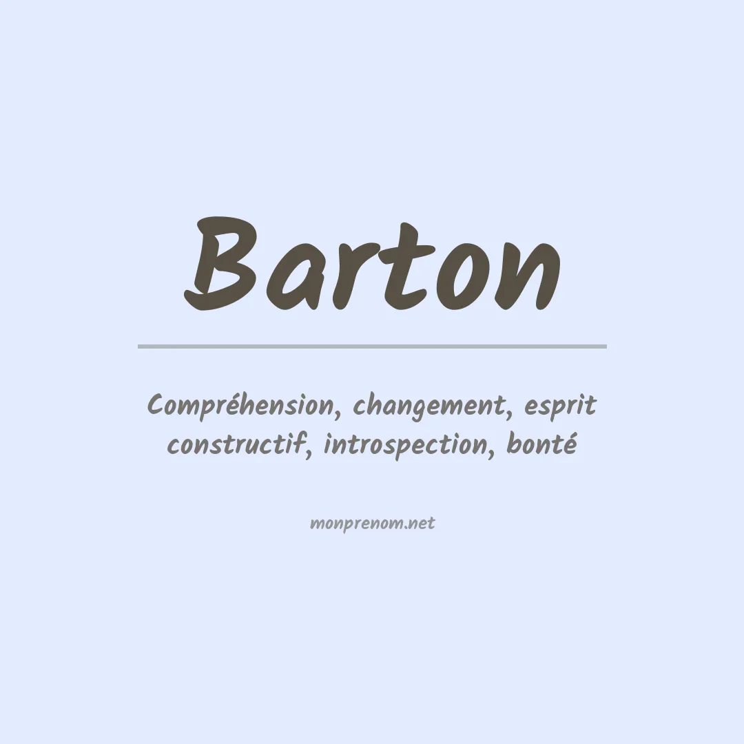 Prénom Barton