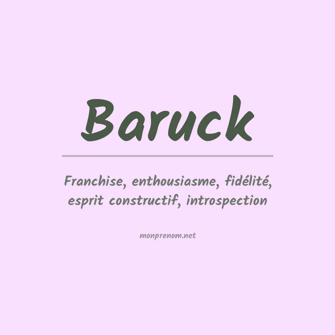 Signification du prénom Baruck
