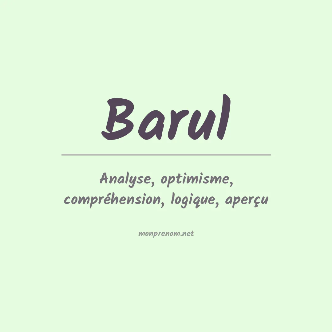 Signification du prénom Barul