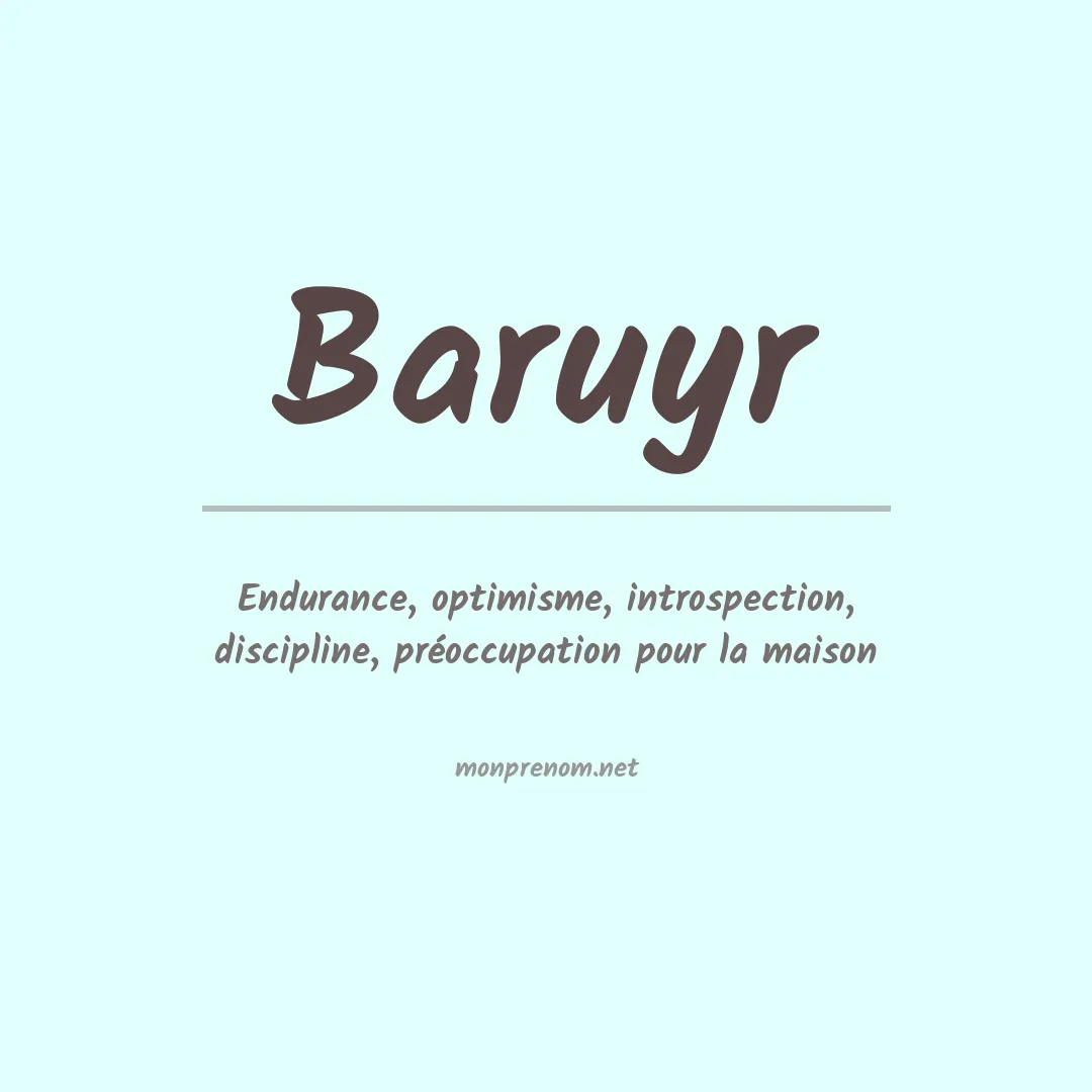 Signification du prénom Baruyr