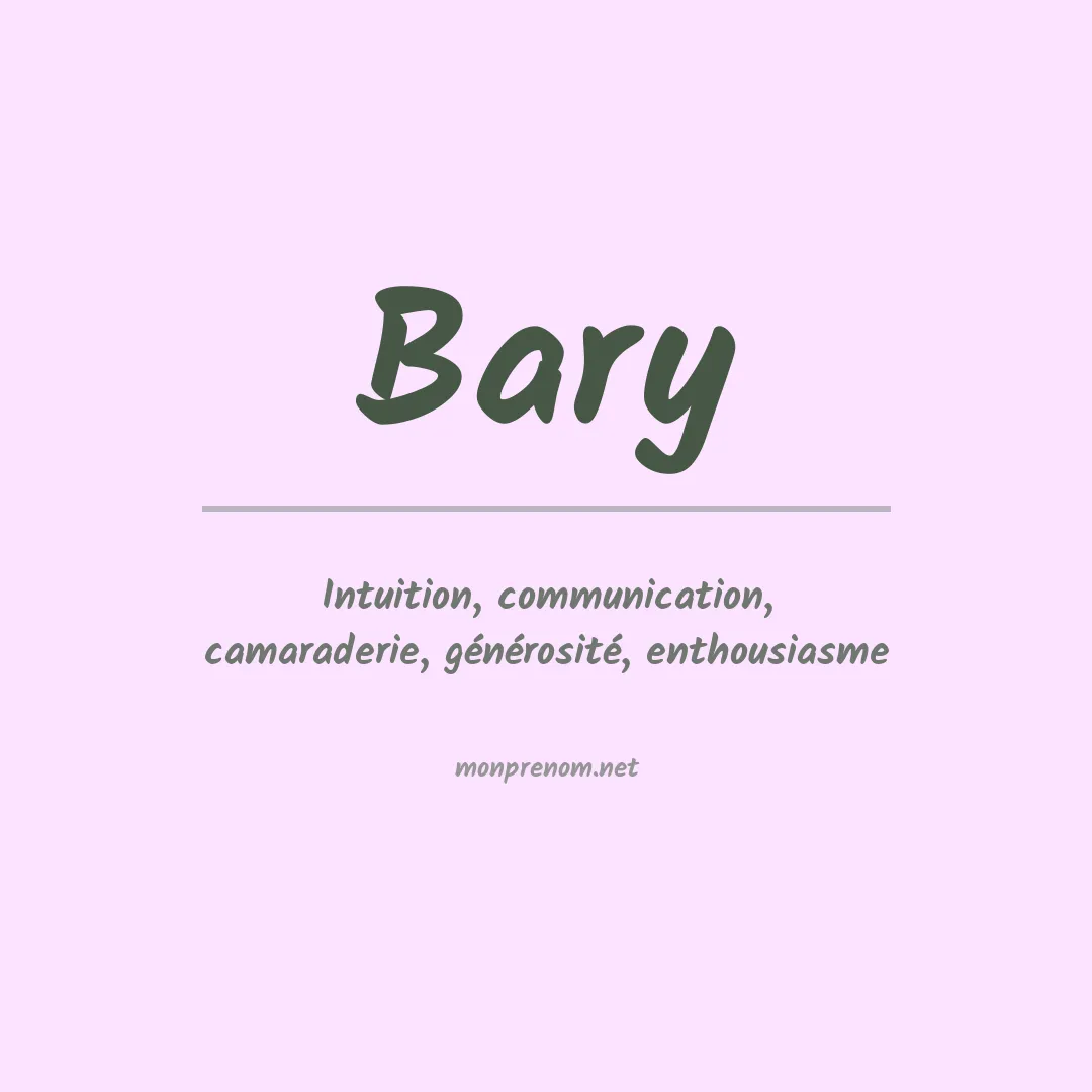 Prénom Bary