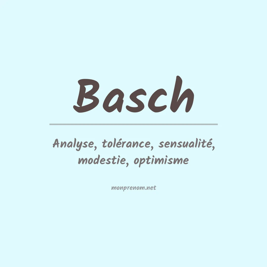 Prénom Basch