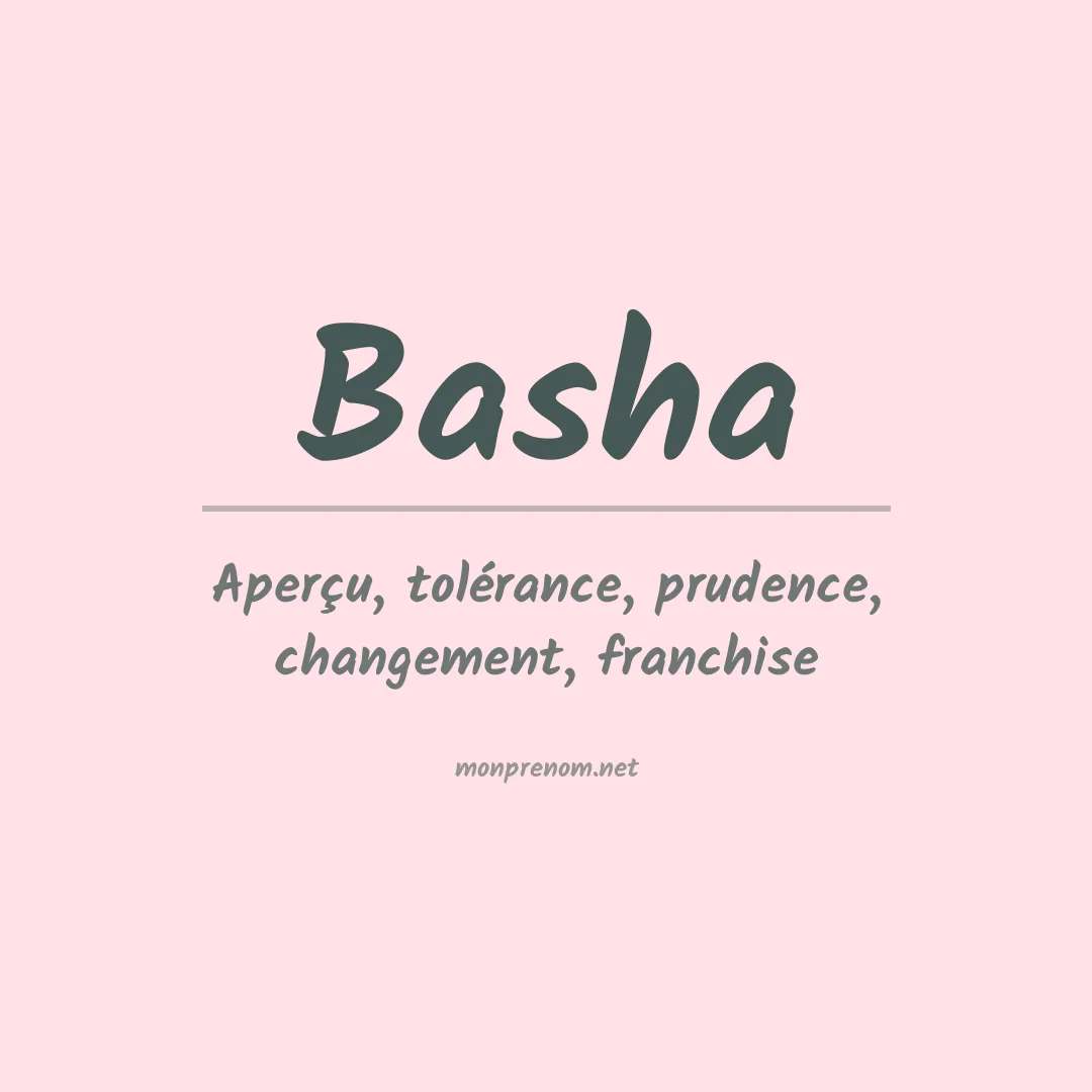 Prénom Basha