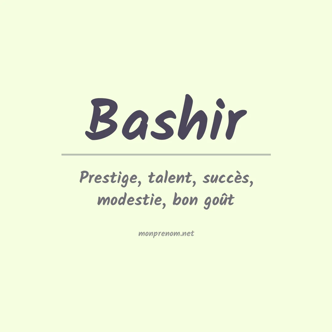 Prénom Bashir