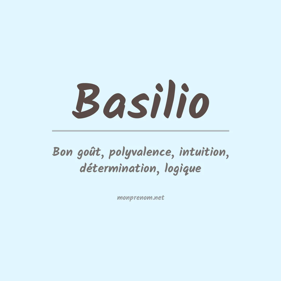Prénom Basilio