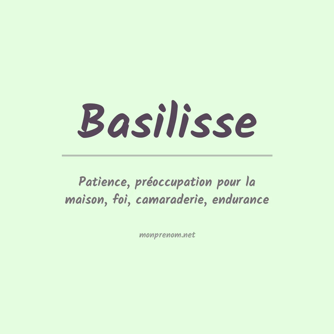 Signification du prénom Basilisse