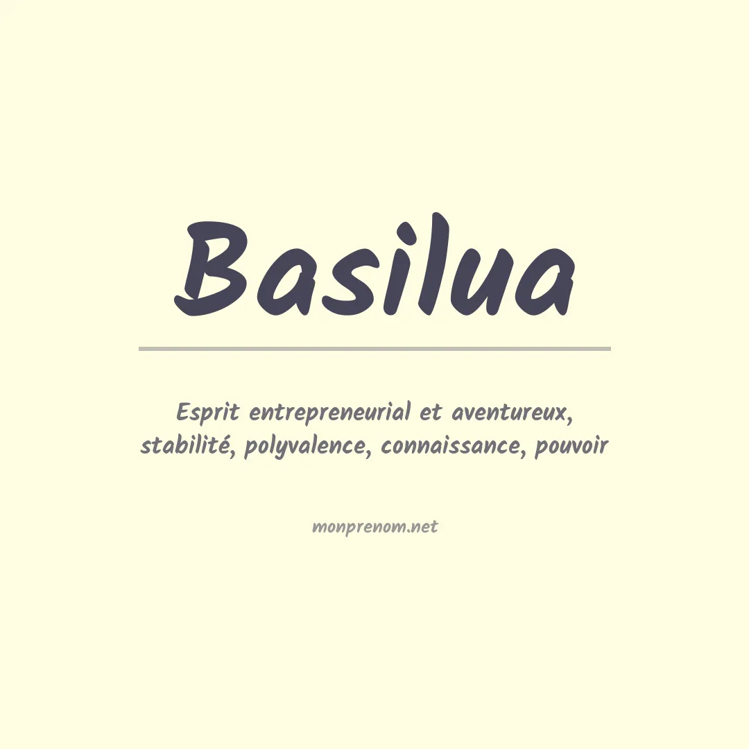 Signification du prénom Basilua