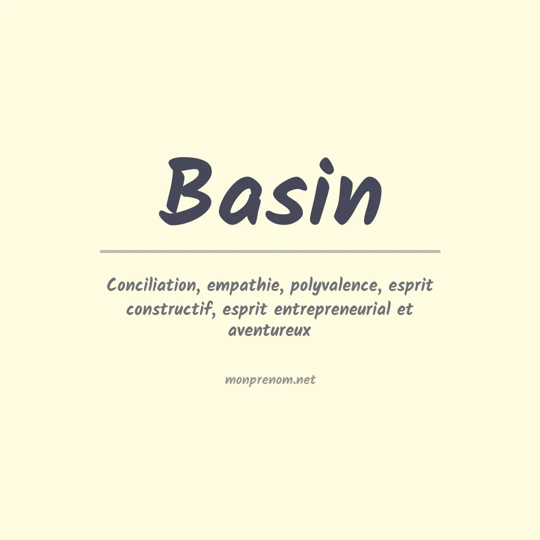 Signification du prénom Basin