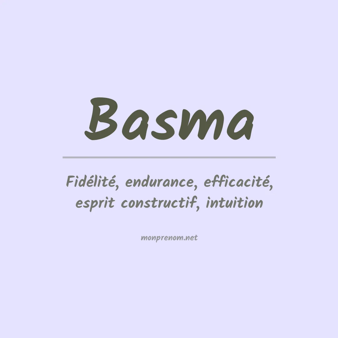 Signification du prénom Basma