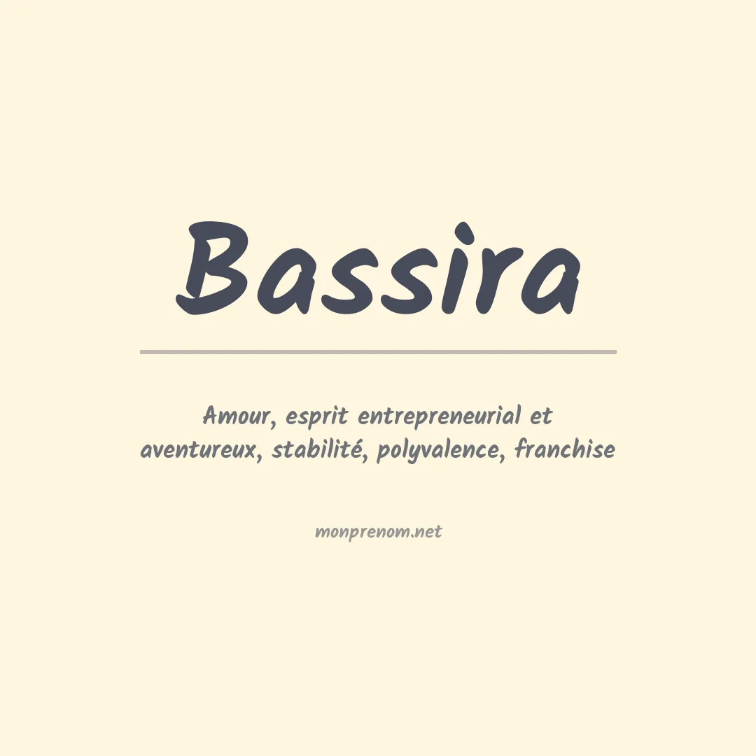 Signification du prénom Bassira