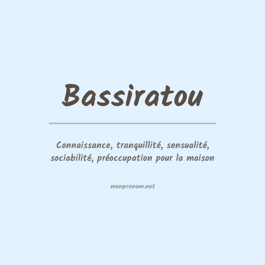 Prénom Bassiratou