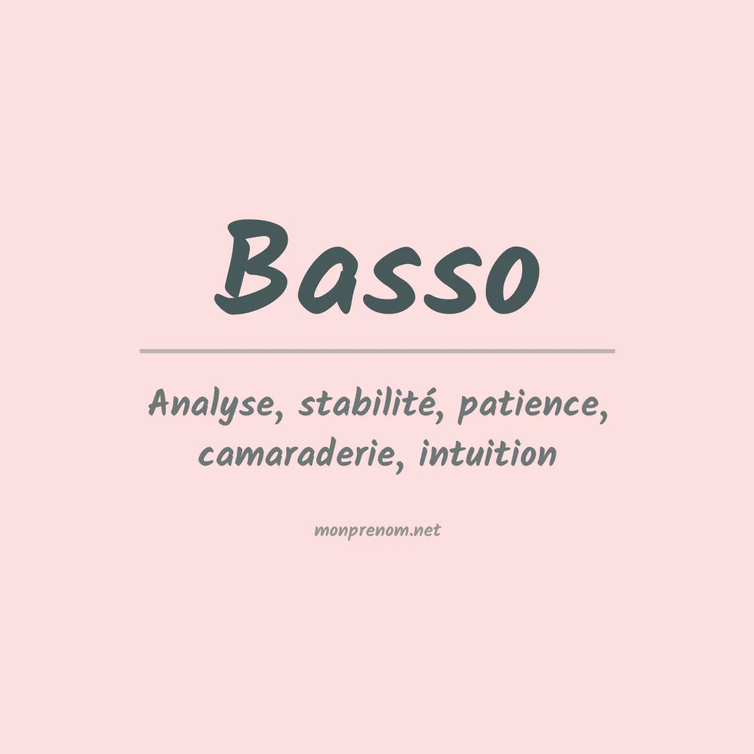 Prénom Basso
