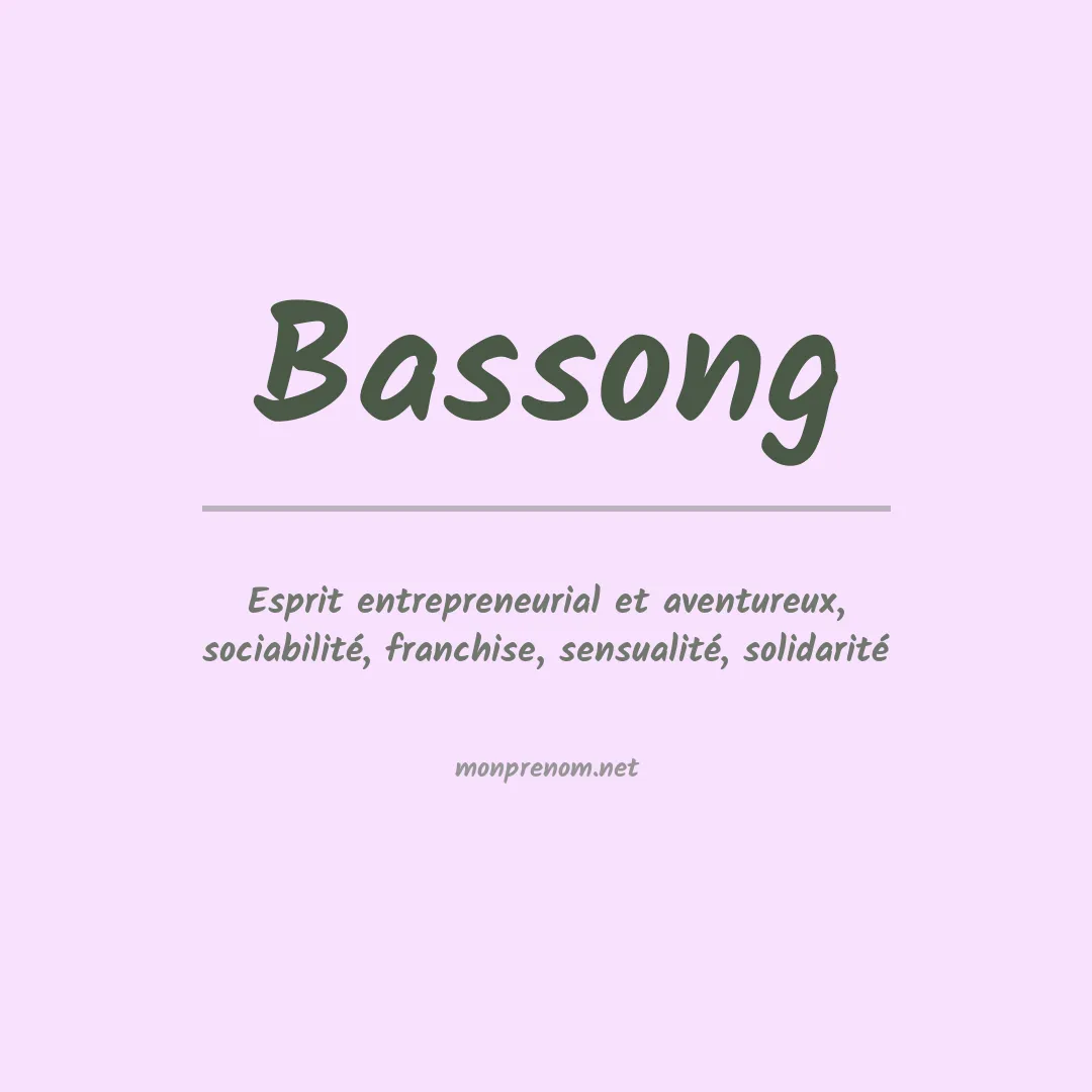 Signification du prénom Bassong