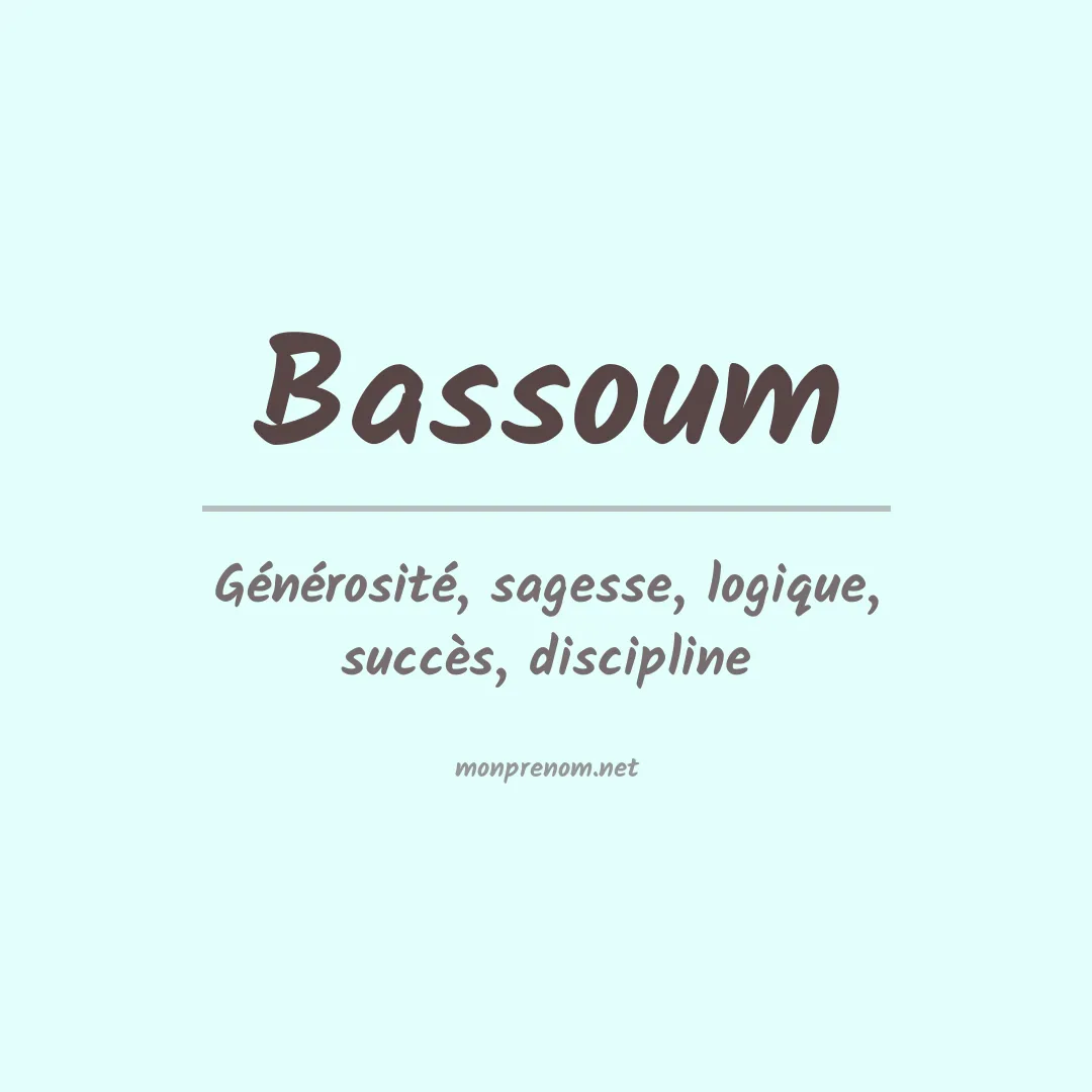 Signification du prénom Bassoum