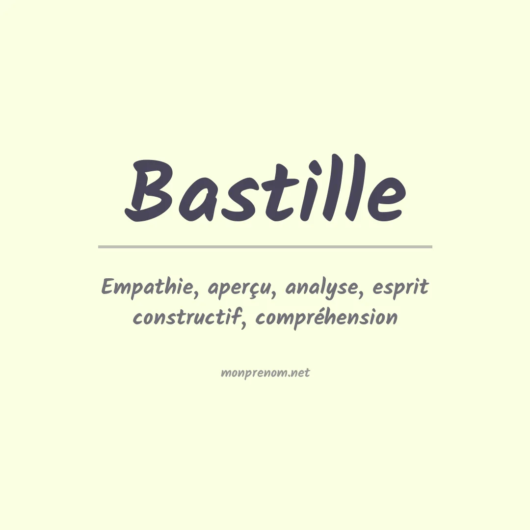 Signification du prénom Bastille