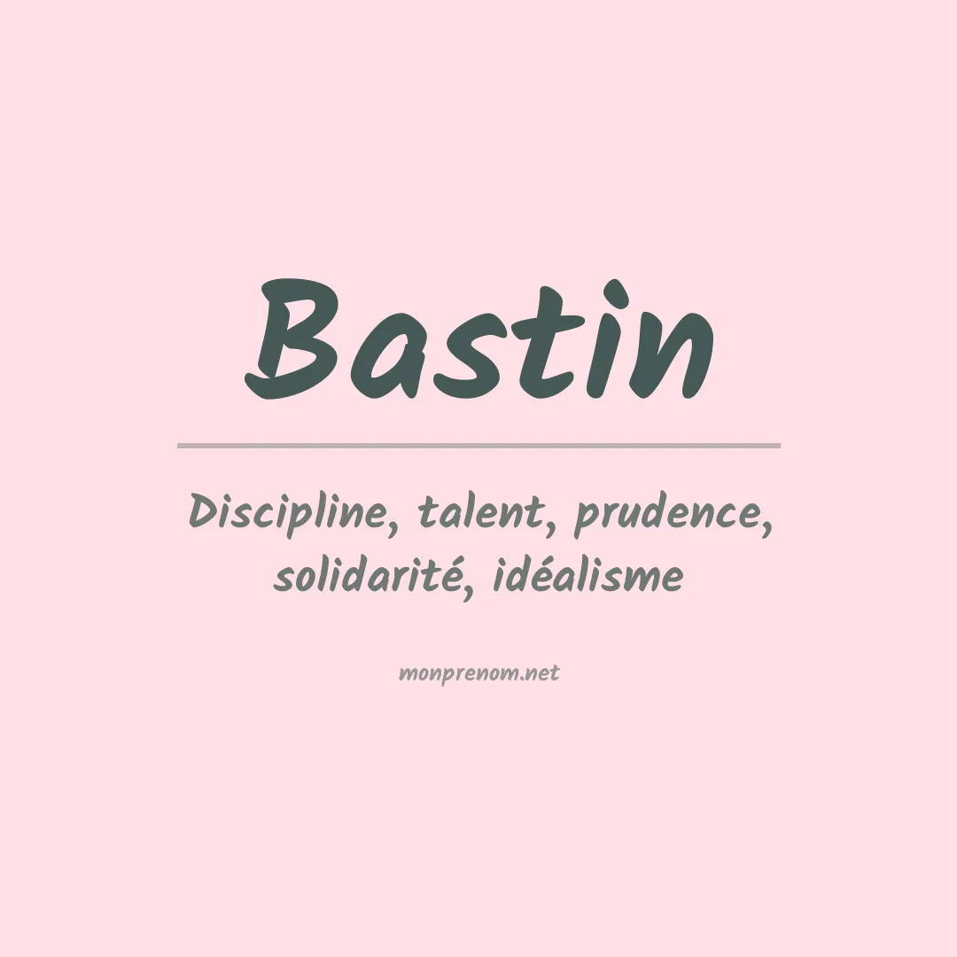Prénom Bastin