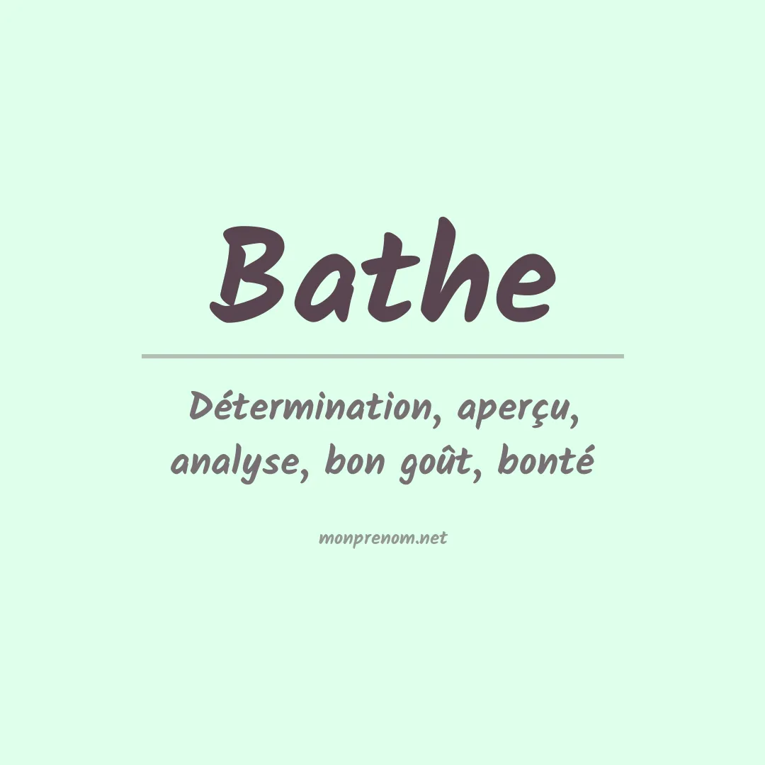 Prénom Bathe