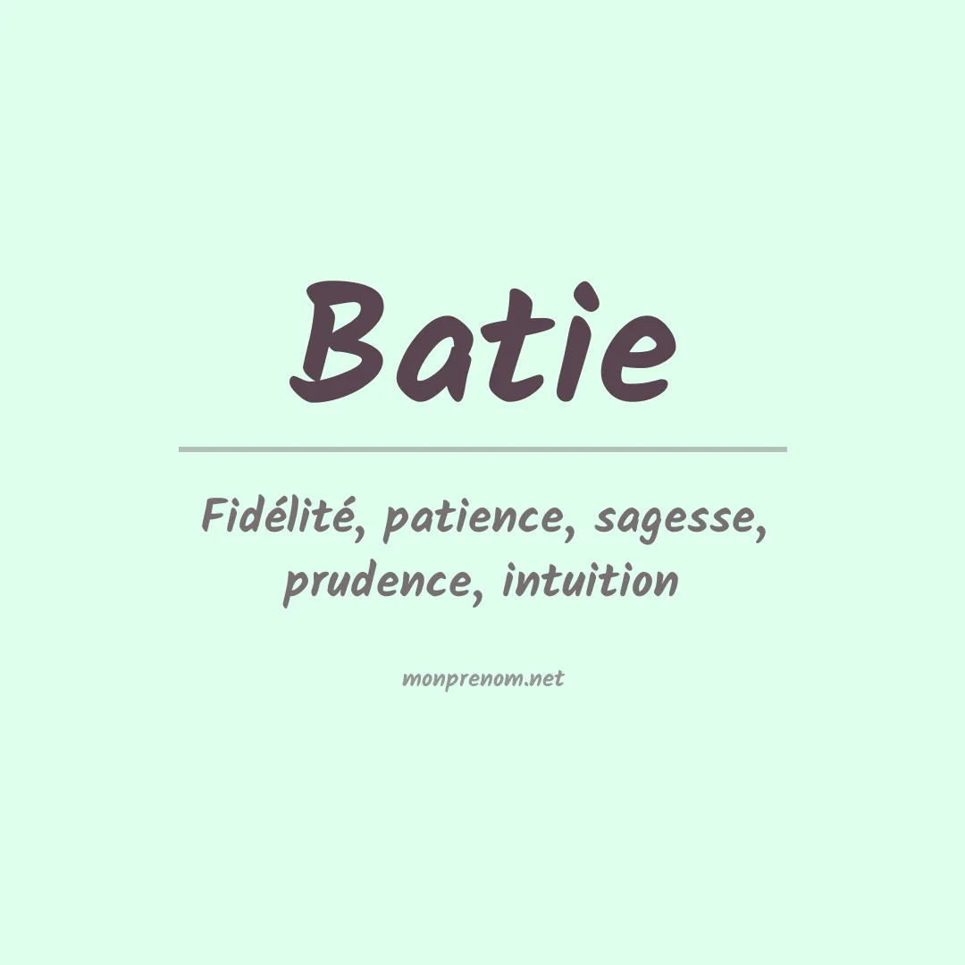 Prénom Batie